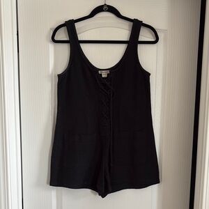 Billabong Black Lace-Up Romper